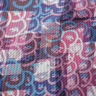Psychedelic Mosaic Birdseye Piqué