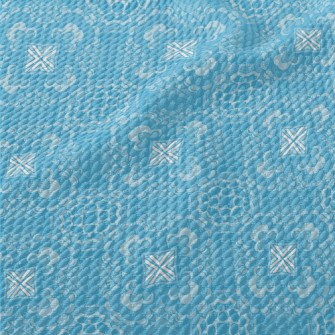 Blue Kaleidoscope Birdseye Piqué
