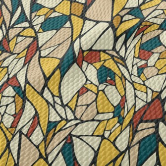Colorful Stained Glass Birdseye Piqué