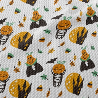 Cute Halloween Pumpkin Birdseye Piqué