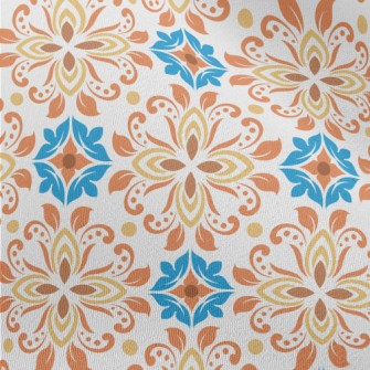 Retro Colored Flowers Chiffon