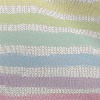 Rainbow Faux Knit Pattern Chiffon