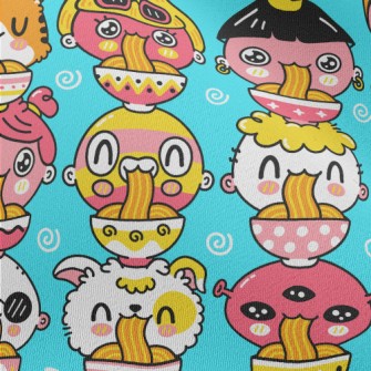 Cute Doll Eating Ramen Chiffon
