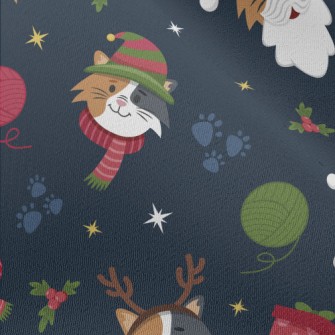 Calico Cat Celebrates Christma Chiffon