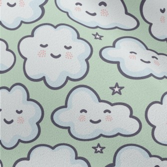 Cute Smiling Clouds Chiffon