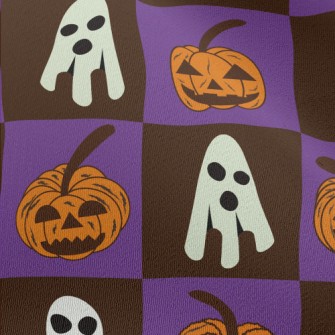 Plaid Ghost Pumpkin Chiffon