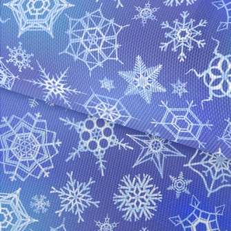 Winter Snowflakes Pattern Waterproof Oxford