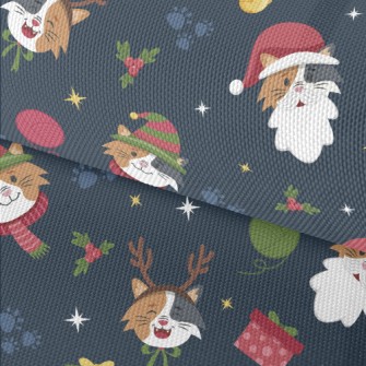 Calico Cat Celebrates Christma Waterproof Oxford
