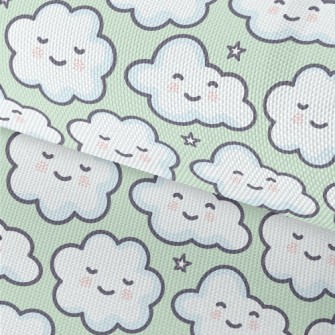 Cute Smiling Clouds Waterproof Oxford