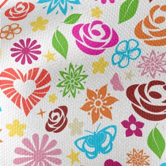 Colorful Floral Pattern Waterproof Canvas