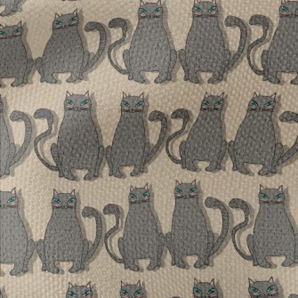 Hand Drawn Blue Eyed Cat Waterproof Canvas