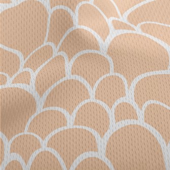 Orange Fish Scales Athletic Mesh Flat Back