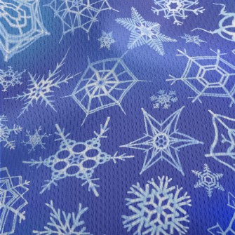 Winter Snowflakes Pattern Athletic Mesh Flat Back