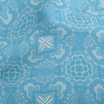 Blue Kaleidoscope Athletic Mesh Flat Back