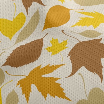 Colorful Fallen Leaves Silhoue Athletic Mesh Flat Back