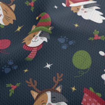 Calico Cat Celebrates Christma Athletic Mesh Flat Back