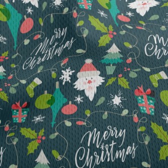 Merry Christmas Athletic Mesh Flat Back