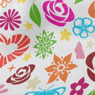 Colorful Floral Pattern Terry