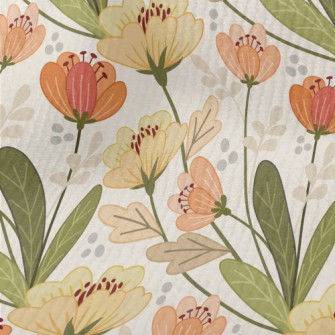 Retro Floral Pattern Terry