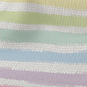 Rainbow Faux Knit Pattern Terry