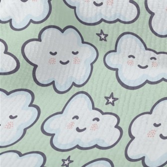 Cute Smiling Clouds Terry