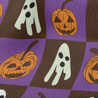 Plaid Ghost Pumpkin Terry