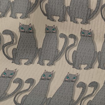 Hand Drawn Blue Eyed Cat Terry