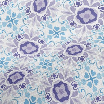 Blue And Purple Kaleidoscope Performance Linen