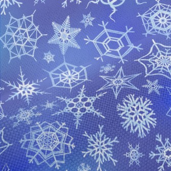 Winter Snowflakes Pattern Performance Linen