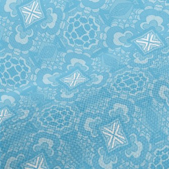 Blue Kaleidoscope Performance Linen