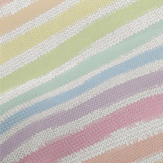 Rainbow Faux Knit Pattern Performance Linen