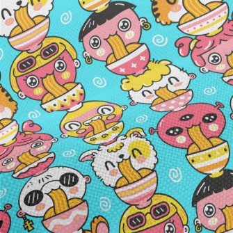 Cute Doll Eating Ramen Performance Linen