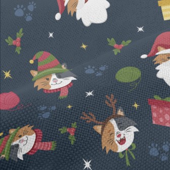 Calico Cat Celebrates Christma Performance Linen