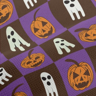 Plaid Ghost Pumpkin Performance Linen