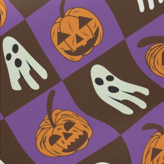 Plaid Ghost Pumpkin Twill