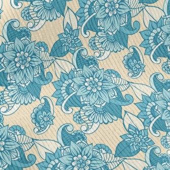 Gorgeous Blue Flowers Standard Corduroy