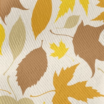 Colorful Fallen Leaves Silhoue Standard Corduroy
