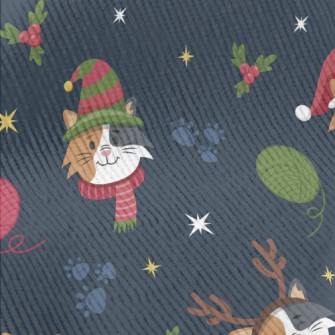 Calico Cat Celebrates Christma Standard Corduroy