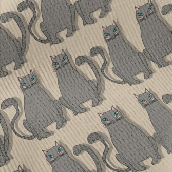 Hand Drawn Blue Eyed Cat Standard Corduroy