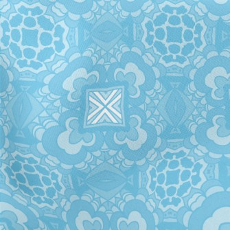Blue Kaleidoscope Stretch Ponte