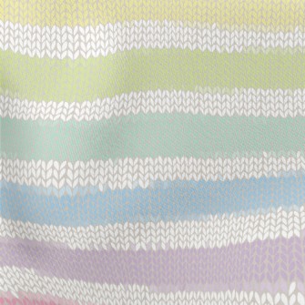 Rainbow Faux Knit Pattern Stretch Ponte