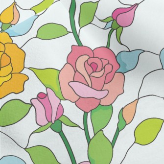 Rose Window Glass Micro Fleece