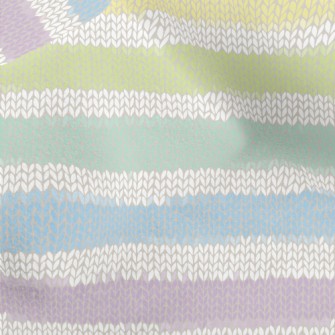 Rainbow Faux Knit Pattern Micro Fleece