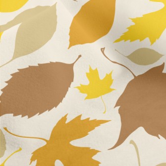 Colorful Fallen Leaves Silhoue Micro Fleece