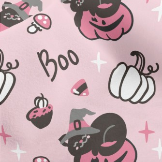 Black Cat And Pumpkin Micro Fleece