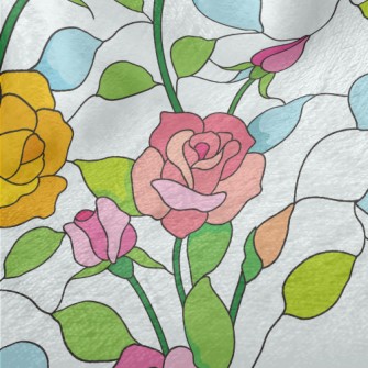 Rose Window Glass Minky