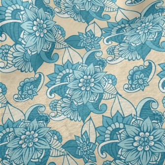 Gorgeous Blue Flowers Minky