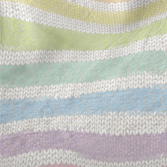 Rainbow Faux Knit Pattern Minky