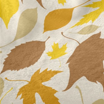 Colorful Fallen Leaves Silhoue Minky