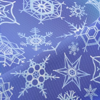 Winter Snowflakes Pattern Piqué